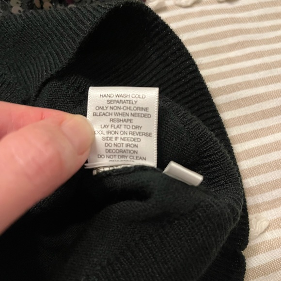 New York & Company Black Sequin Front Cardigan Size Small - Picture 5 of 7